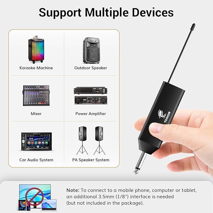 میکروفون بی‌سیم TONOR UHF مدل TW621