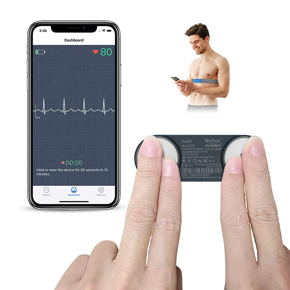 Checkme DuoEK ER2، دستگاه نوار قلب قابل حمل، ECG پرتابل، مانیتور قلب خانگی، الکتروکاردیوگرام جیبی، نوار قلب انگشتی، دستگاه پایش قلب، مانیتور ECG بلوتوثی، نوار قلب بلوتوثی، تحلیل آریتمی، دستگاه HRV خانگی، نوار قلب بدون سیم، دستگاه نوار قلب با اپلیکیشن