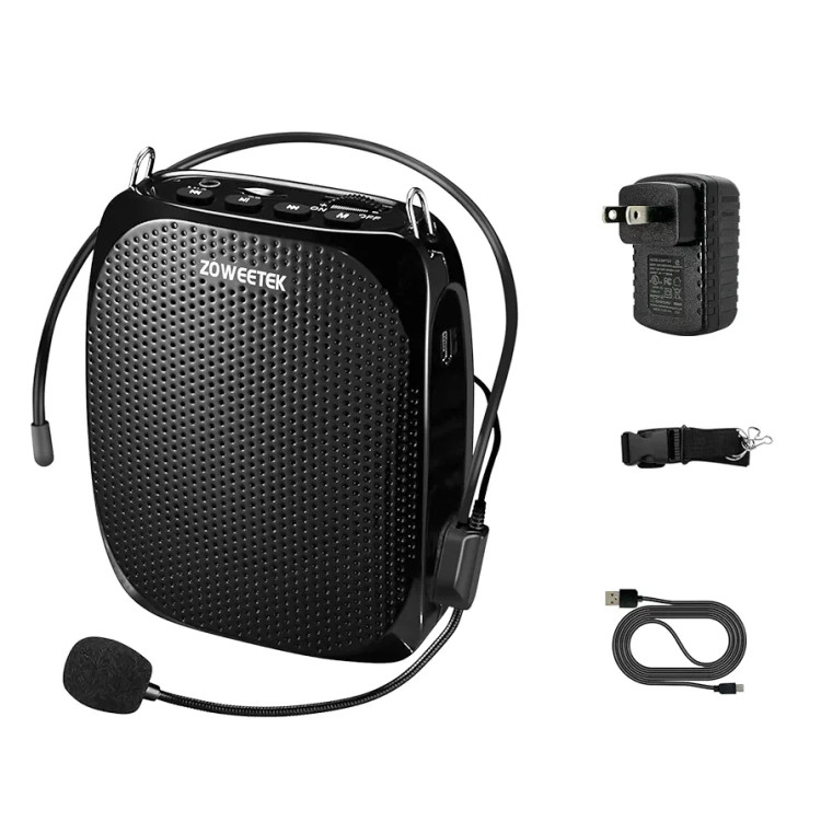 دستگاه تقویتکننده صدا میکروفن هدستی برای معلم اسپیکر همراه برای تور بلندگوی قابل شارژ دستگاه صوتی همراه تقویتکننده صدا با باتری بلندگو برای راهنمای گردشگری اسپیکر کوچک و قدرتمند