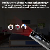 دستگاه ضد جاسوسی دوربین یاب مخفی حرفهای شناسایی دوربین مخفی دستگاه کشف شنود و GPS ردیاب امواج رادیویی محافظ حریم خصوصی دستگاه کشف میکروفن جاسوسی آشکارساز دوربین وایرلس دوربین یاب مادون قرمز ضد ردیاب قابل حمل دستگاه امنیت شخصی هوشمند