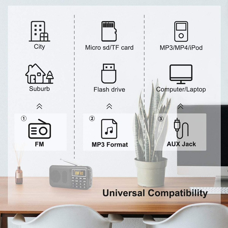 رادیو دیجیتال با USB و SD