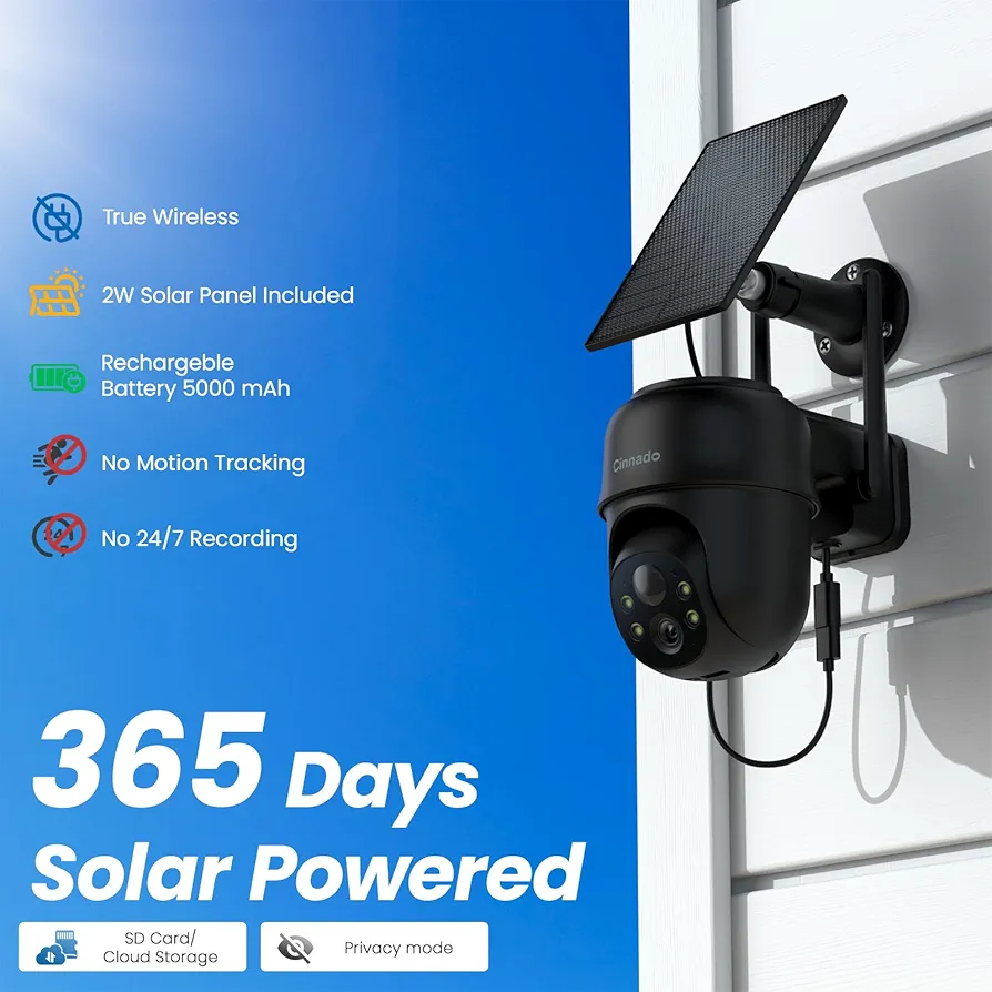 solar security camera، outdoor WiFi camera