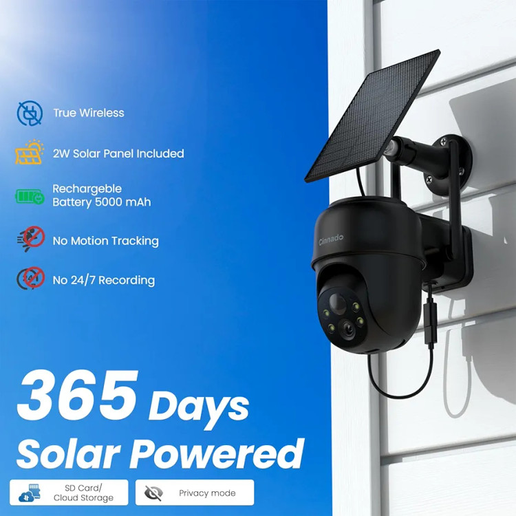 solar security camera، outdoor WiFi camera