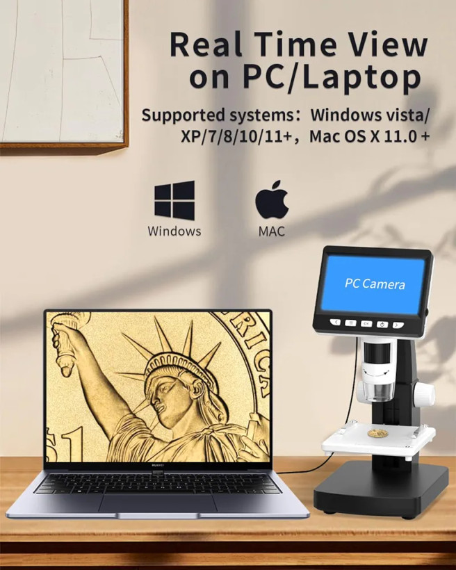 میکروسکوپ با LED قابل تنظیم