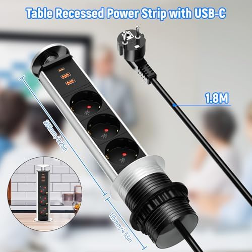 پریز توکار رومیزی