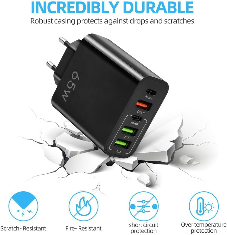 آداپتور فست شارژ چند پورتی