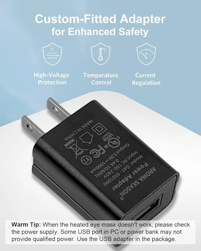 ماسک چشم با دمای قابل تنظیم
