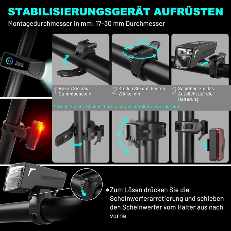 چراغ دوچرخه قابل شارژ
