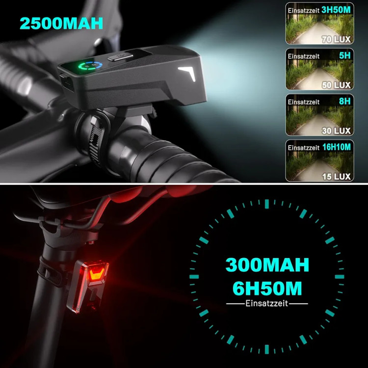 چراغ دوچرخه با سنسور نور