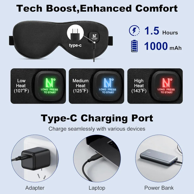 ماسک گرم چشم قابل شستوشو