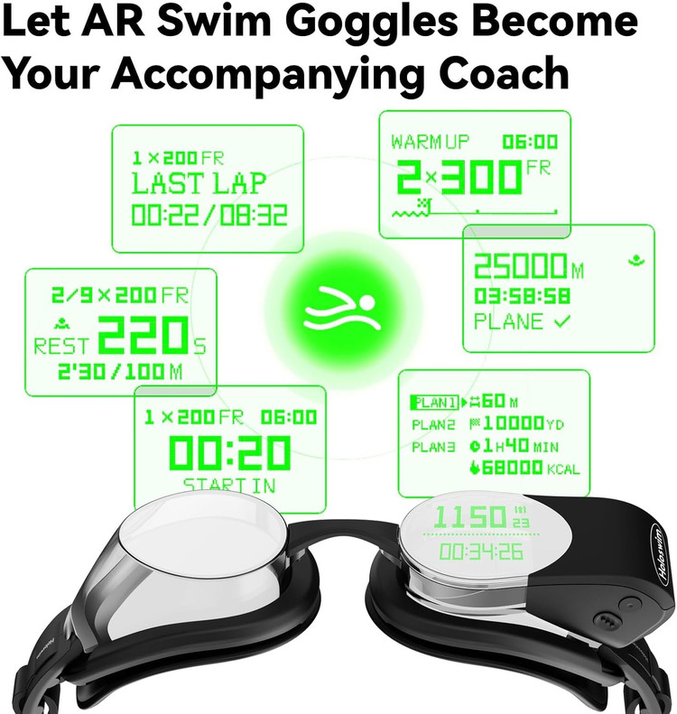 Holoswim AR Smart Swim Goggles 2s