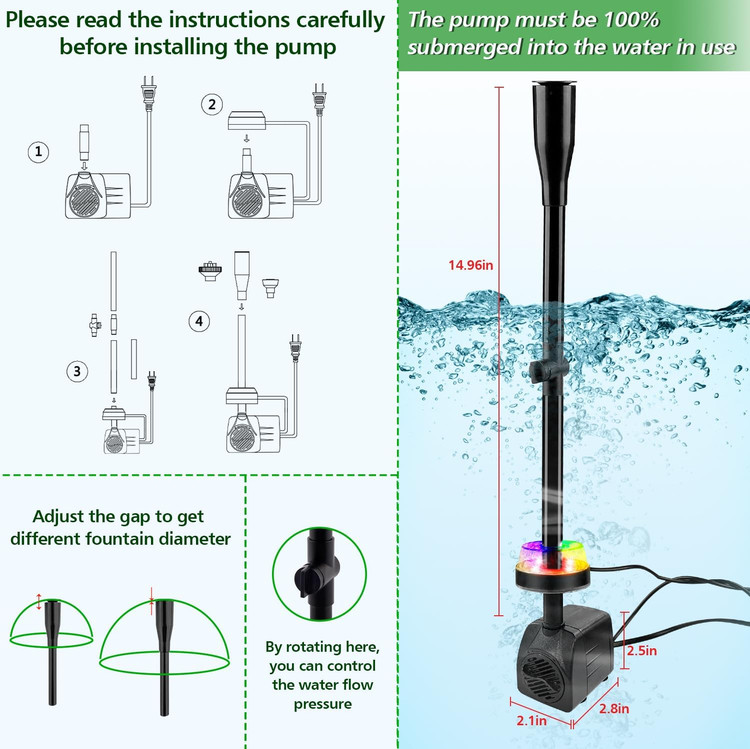 پمپ آب رنگی، پمپ آب خانگی
