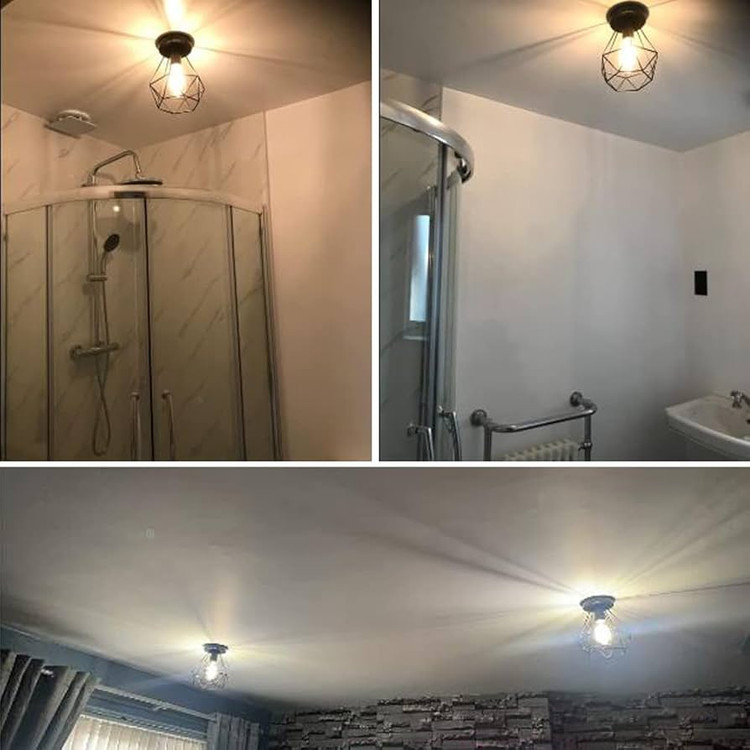 چراغ سقفی فلزی مشکی