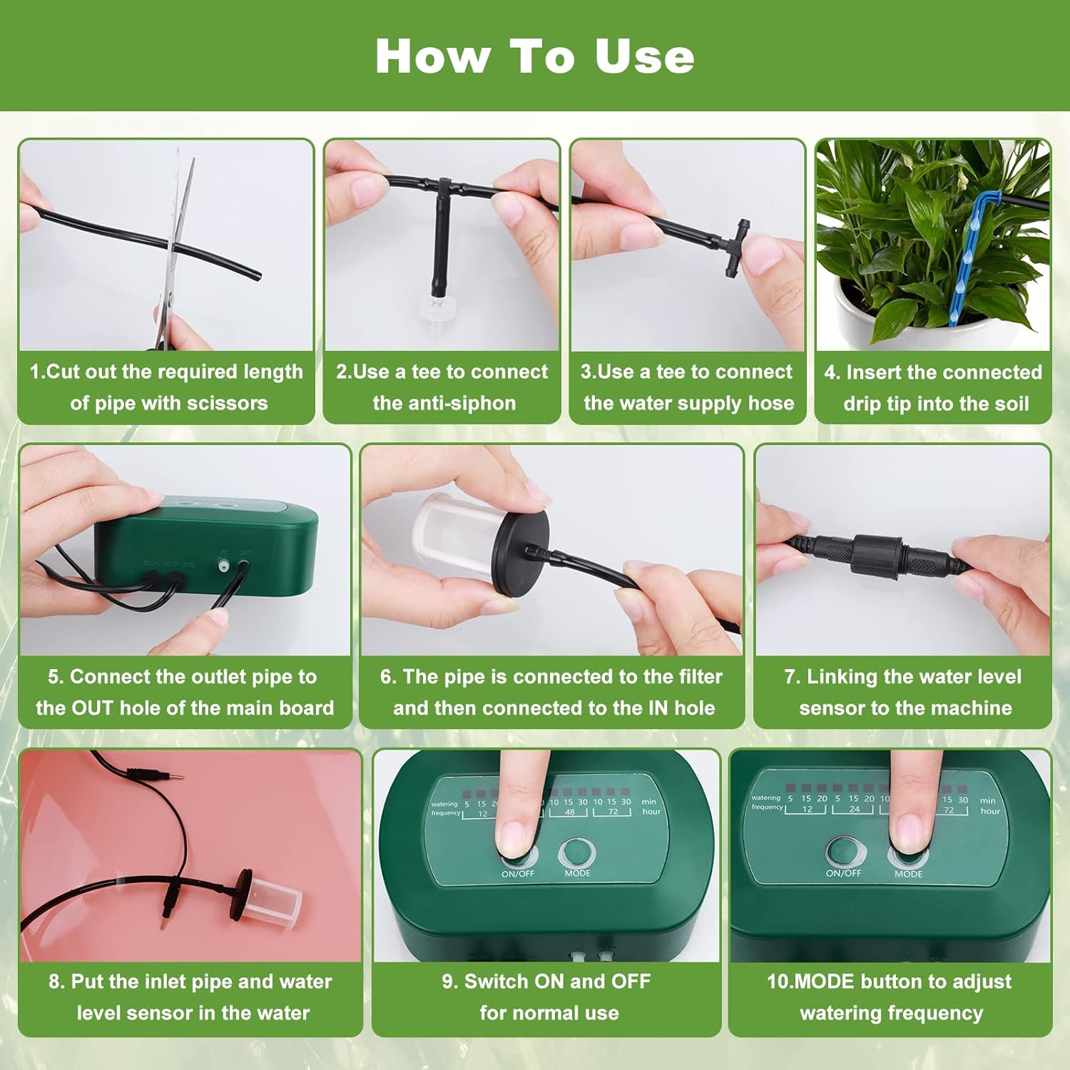 آبیاری خورشیدی باغچه