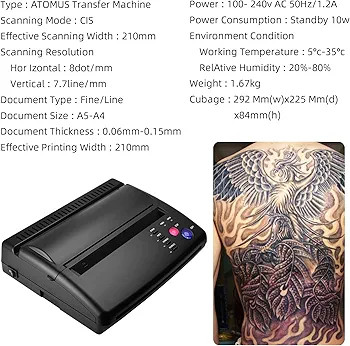 چاپ خطوط تاتو بدون جوهر