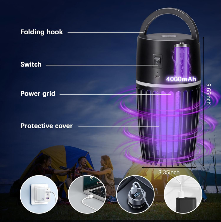 چراغ ضد پشه قابل شارژ،