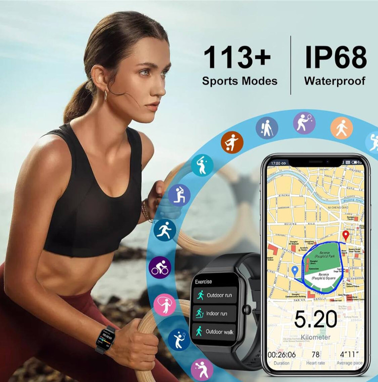 خرید ساعت لمسی 1.96 اینچ