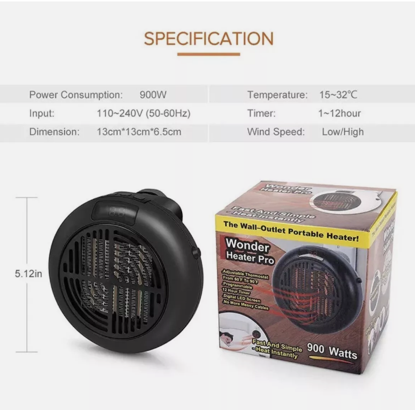 بخاری دیواری قابل حمل،