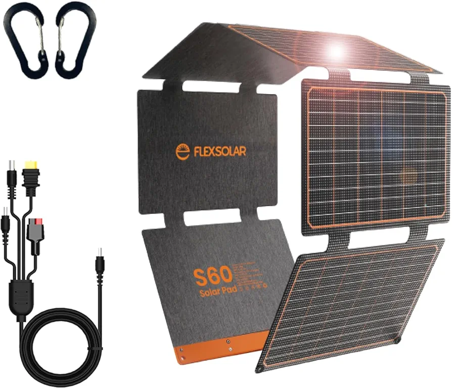 پنل خورشیدی تاشو FLEXSOLAR S60 – قدرت 60 وات