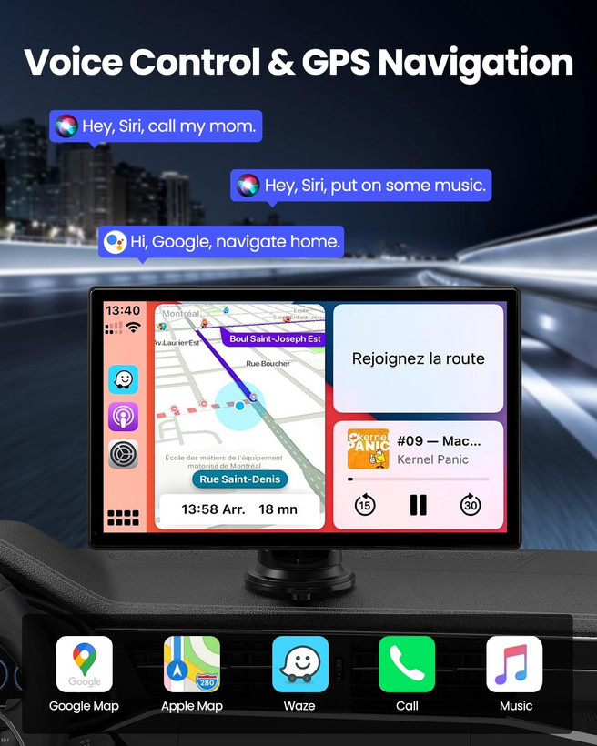 صفحه نمایش خودرو با Voice Control