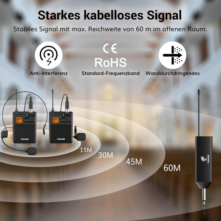 سیستم میکروفون بیسیم تونور