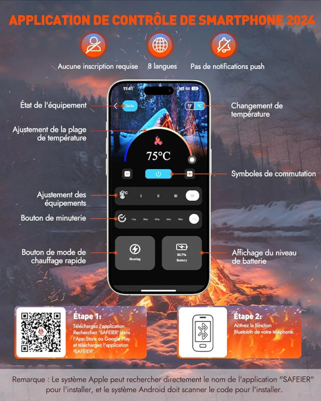 جوراب حرارتی شارژی