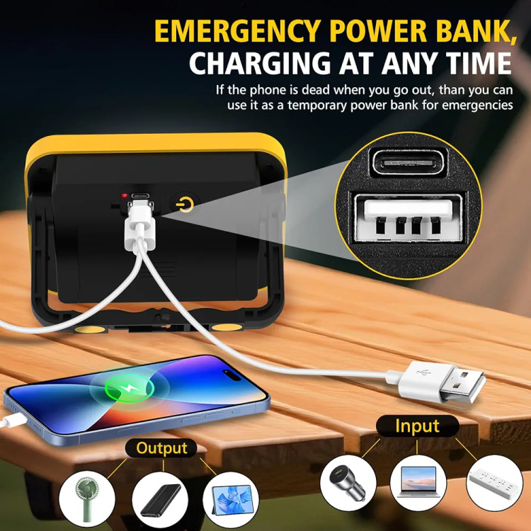 چراغ کار شارژی دو عددی