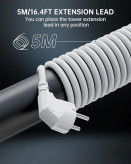 چندراهی برق ایستاده پاور استریپ 8 پریز چندراهی برق USB دار محافظ برق خانگی چندراهی برق سامریور power strip tower surge protector extension socket USB charger چندراهی برق کامپیوتر و گیمینگ