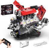 کیت ساخت موتور V8 موتور مینیاتوری V8 موتور آموزشی خودرو کیت مهندسی خودرو موتور مکانیکی متحرک