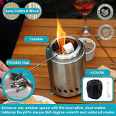 فایرپیت رومیزی کم دود Sunnydaze Smokeless Fire Pit آتشدان رومیزی قابل حمل