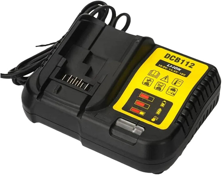 شارژر باتری دیوالت شارژر DCB112 شارژر باتری لیتیومی دیوالت شارژر ابزار شارژی دیوالت شارژر باتری 20 ولت دیوالت