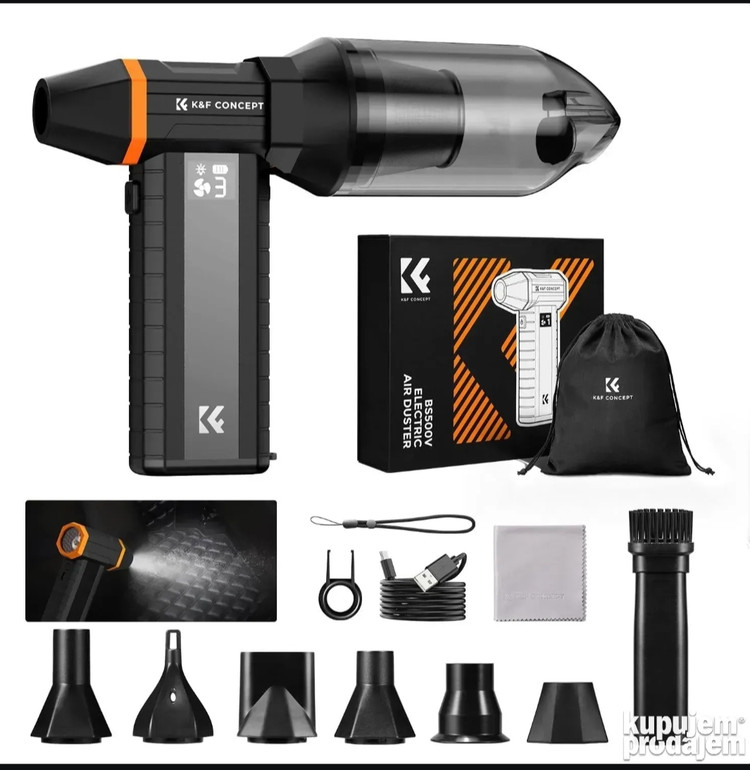 بلوور شارژی K&F Concept Air Duster شارژی بلوور دستی قوی تمیز کننده کیبورد و لپتاپ