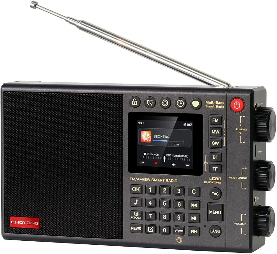 رادیو اینترنتی CHOYONG LC90 رادیو چندباندی حرفه‌ای رادیو موج کوتاه SSB رادیو بلوتوثی قابل حمل