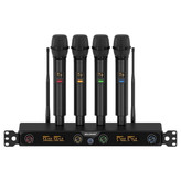 میکروفون بیسیم MELONARE MWM-41F سیستم میکروفون بیسیم 4 کاناله میکروفون UHF حرفهای