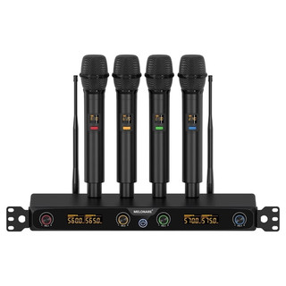 میکروفون بیسیم MELONARE MWM-41F سیستم میکروفون بیسیم 4 کاناله میکروفون UHF حرفهای