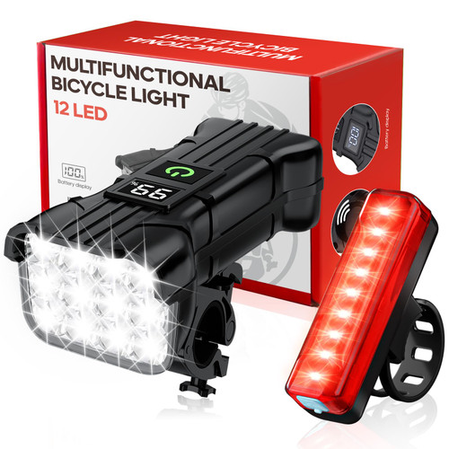 چراغ جلو و عقب دوچرخه شارژی LED ضدآب