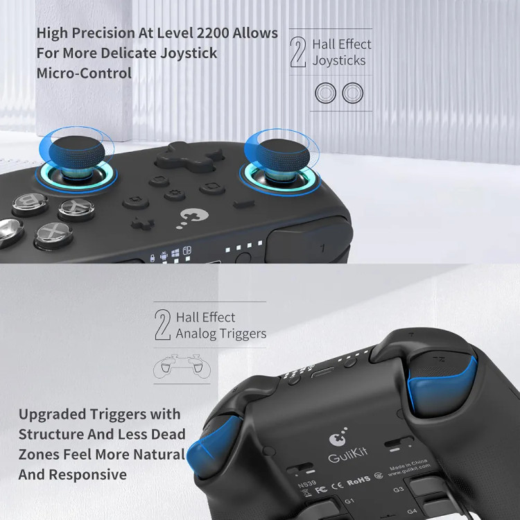دسته بازی GuliKit KK3 Max KingKong 3 Wireless Controller NS39 | کنترلر حرفهای نینتندو سوییچ و PC