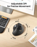 ماوس ترکبال بی سیم مدلprotoArc em01-NL ارگونومیک بلوتوثی و قابل شارژ