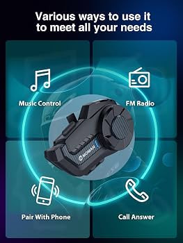 هدست بلوتوث و اینترکام موتور سیکلت مدل H2pro برند moman