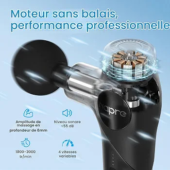 ماساژور تفنگی مدل NAPRE NEG-301 | ماساژور شارژی بدن با قابلیت گرمایش