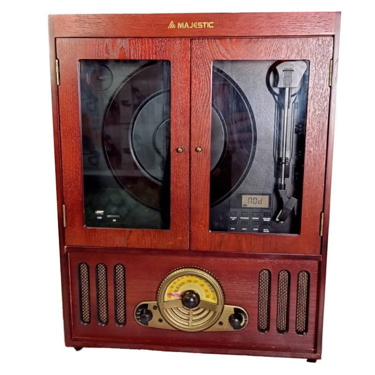 گرامافون مجستیک مدل TT40 چوبی با رادیو AM/FM