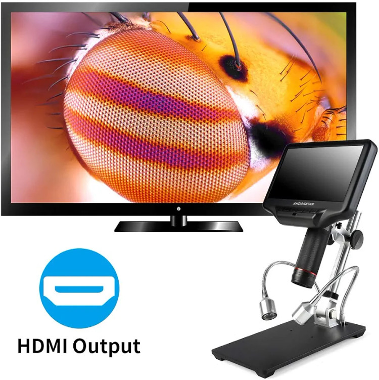 میکروسکوپ دیجیتال برندAndonstarمدل AD407؛ ابزار حرفهای برای تعمیرات موبایل، لحیمکاری و بررسی قطعات الکترونیکی