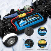 باتری و شارژر 14.8V 4S 6200MAH 45C LIPO Profuse