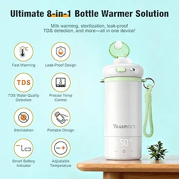 شیرگرمکن قابل حمل نوزاد برند Yousmart مدلHB02؛ همراهی کاربردی برای تغذیه کودک در سفر