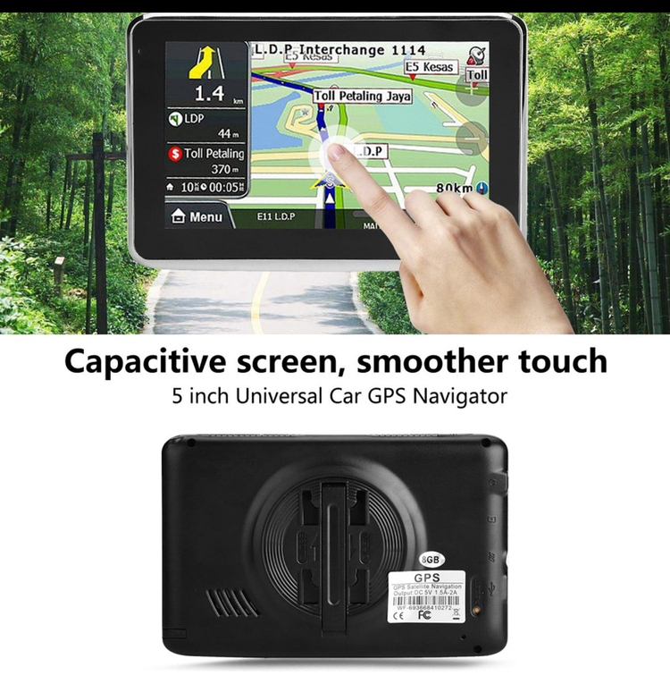 مسیریاب خودرو مدل Q5برندGPS Navigator