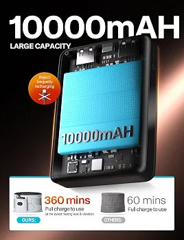 ماساژور و گرمکن کمری بیسیم برندALLJOYمدل AJHV2E10 با باتری 10000mAh