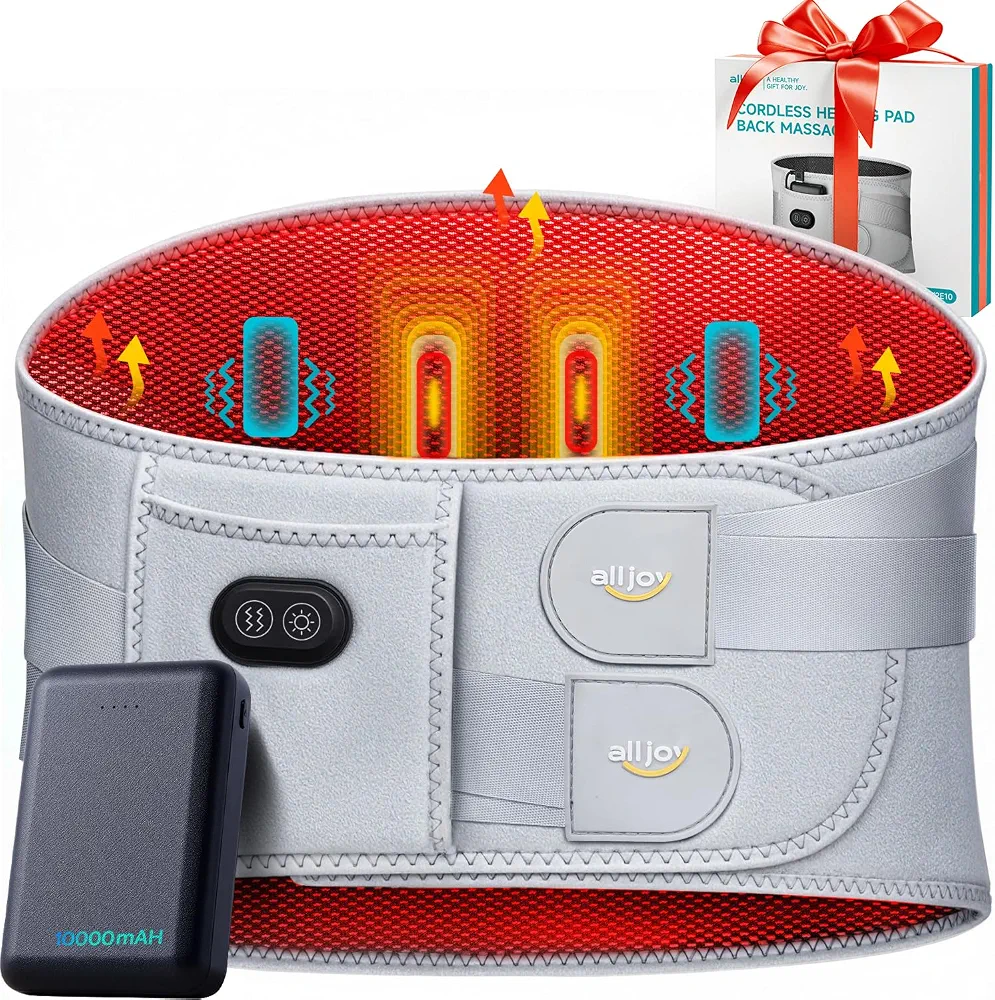 ماساژور و گرم‌کن کمری بی‌سیم برندALLJOYمدل AJHV2E10 با باتری 10000mAh