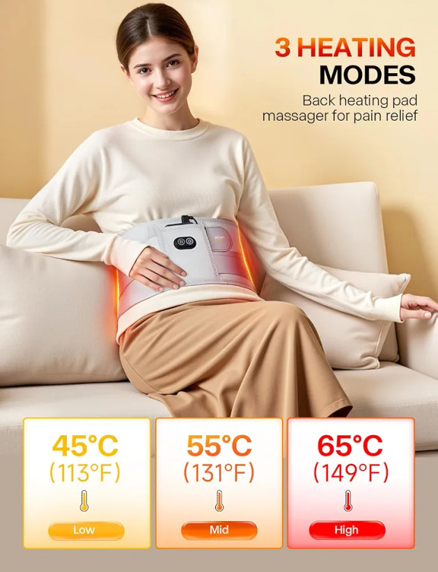ماساژور و گرمکن کمری بیسیم برندALLJOYمدل AJHV2E10 با باتری 10000mAh