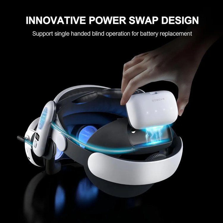 Head strap bobo vr s3 pro با سیستم تهویه بند پشت meta 3 v3s