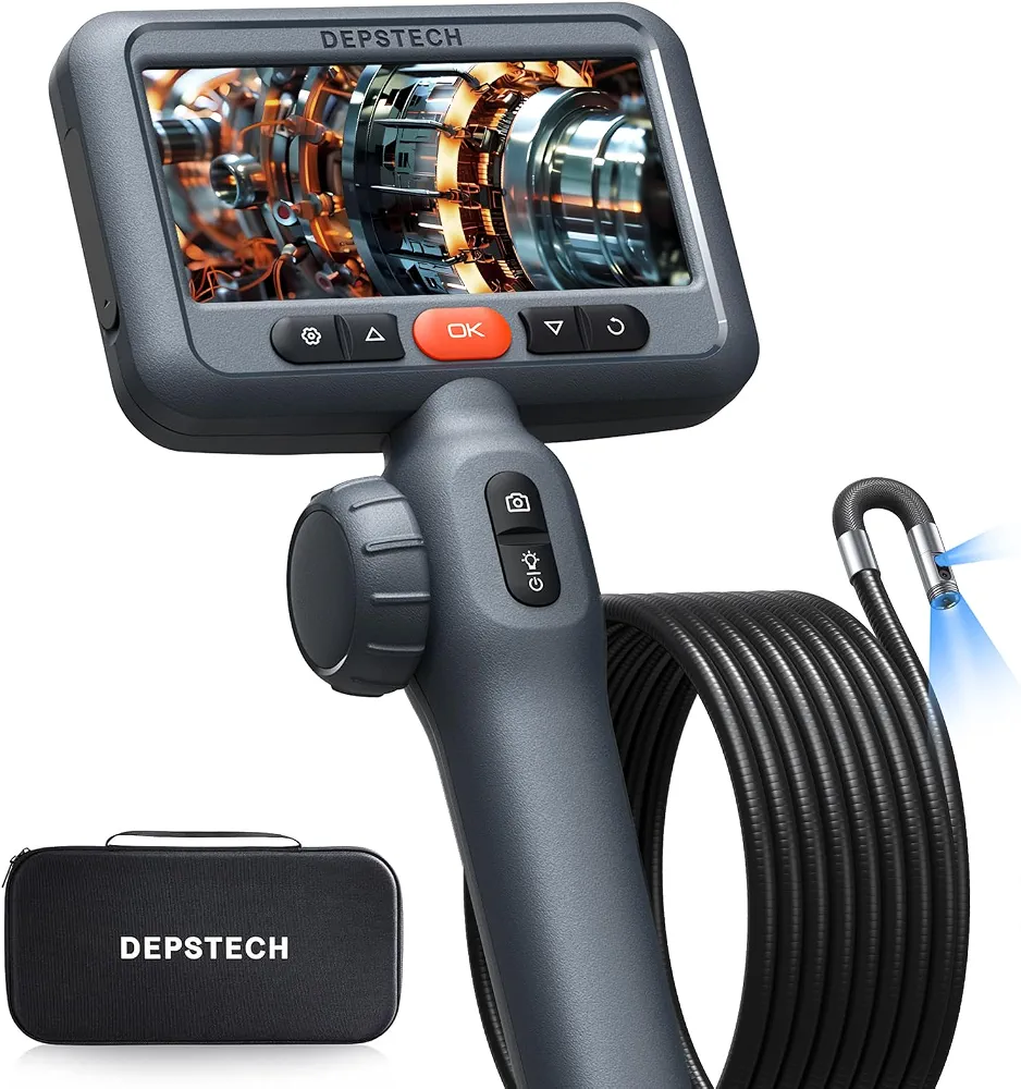 آندوسکوپ صنعتی دو لنزه برند DEPSTECH مدل DS650 با پروب قابل هدایت